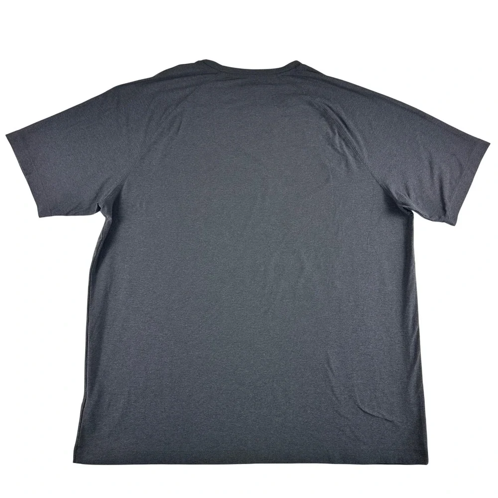 Rhone Reign Tee Training T-Shirt Mens XXL Charcoal Gray Heather Raglan Gym Sport